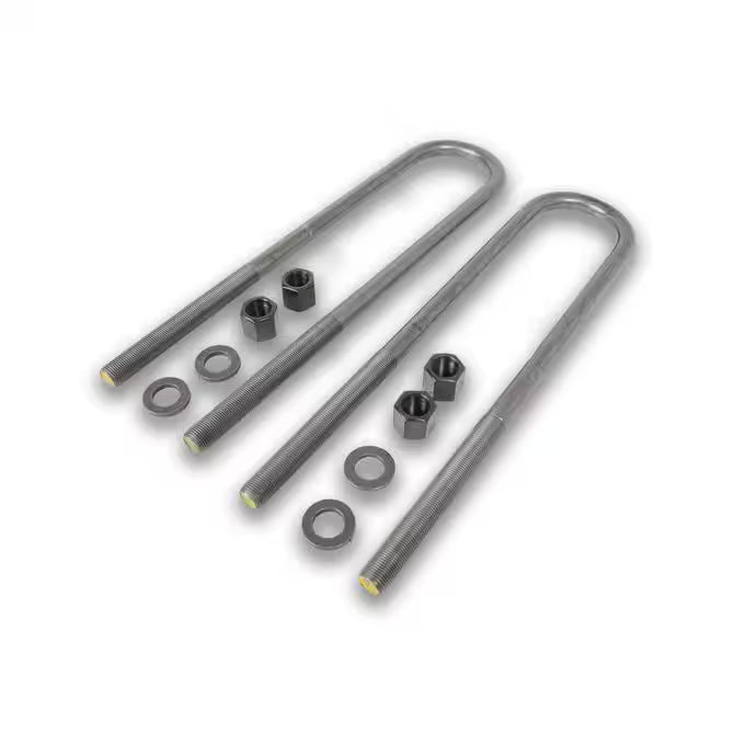 Round U-Bolt Kit, 3/4" Dia., 3" W x 16-5/8" L, Grade 8 Rod