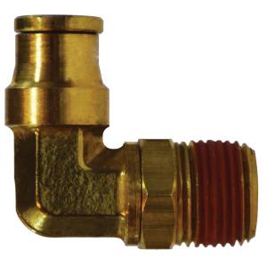 690402S 90 deg Swivel Elbow, 1/4 in Tube OD x 1/8 in Male NPTF, Brass