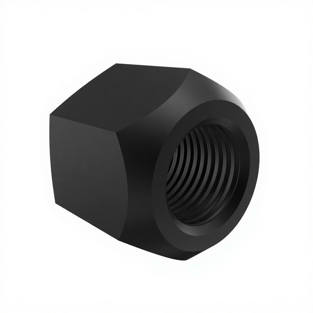 LOCK NUT, HEX, HIGH, ZINC, ALUMINUM, BLACK, M20