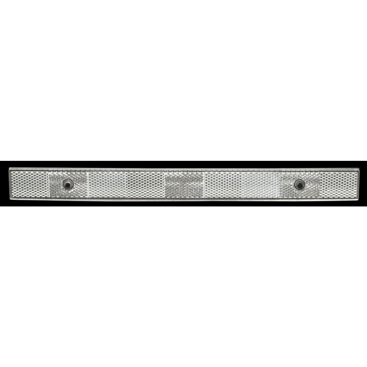 NARROW RAIL, 12 INCH X 1 INCH RECTANGLE, CLEAR, REFLECTOR, 2 SCREW OR ADHESIVE
