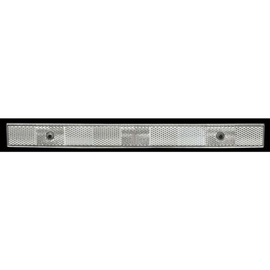 NARROW RAIL, 12 INCH X 1 INCH RECTANGLE, CLEAR, REFLECTOR, 2 SCREW OR ADHESIVE